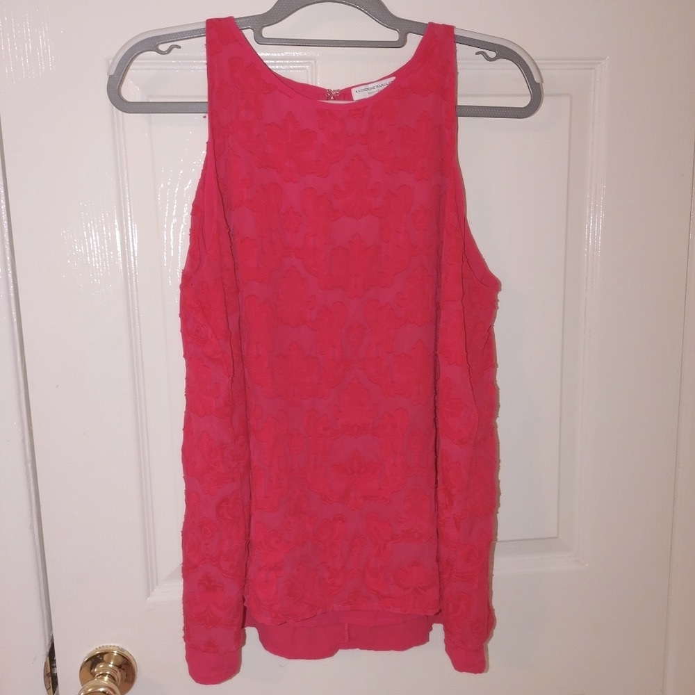 Katherine Barclay hot Pink Flowy Blouse